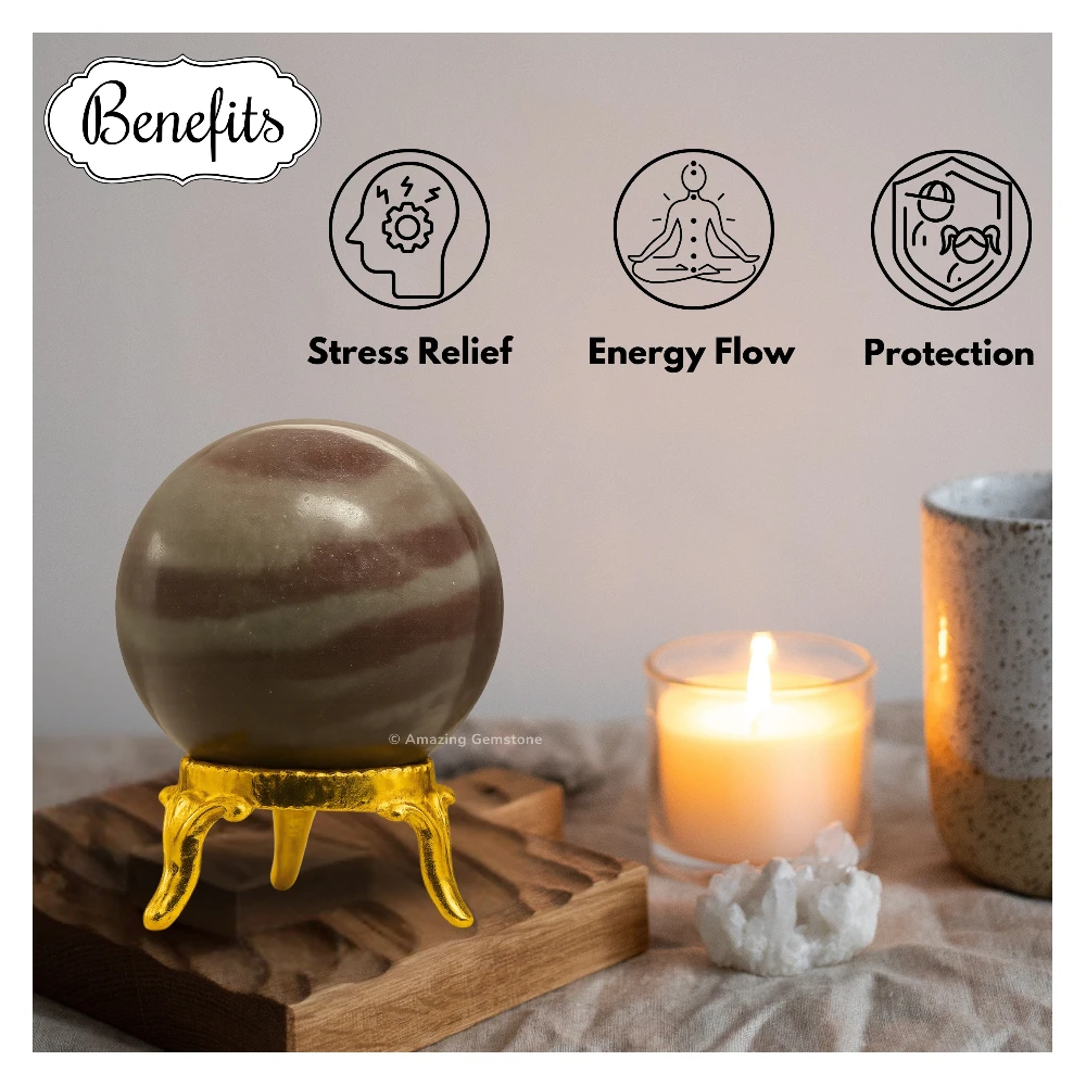 Narmada Shiva Lingam Sphere (2 Inch)
