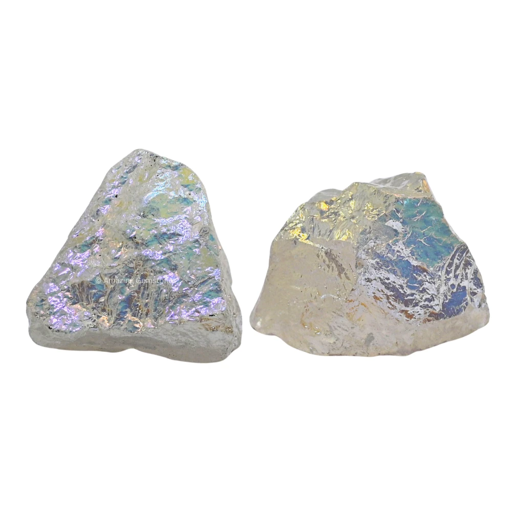 Angel Aura Quartz Raw Crystals (2 Pieces)