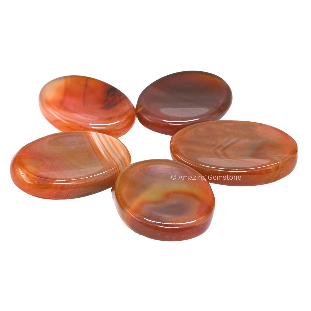 Carnelian Onyx Worry Stone