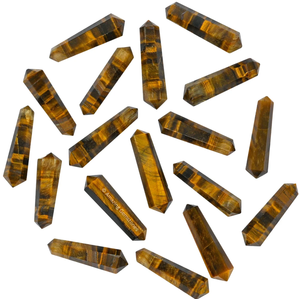 Tiger Eye Pencil Points (Double Terminated) (Set of 3)