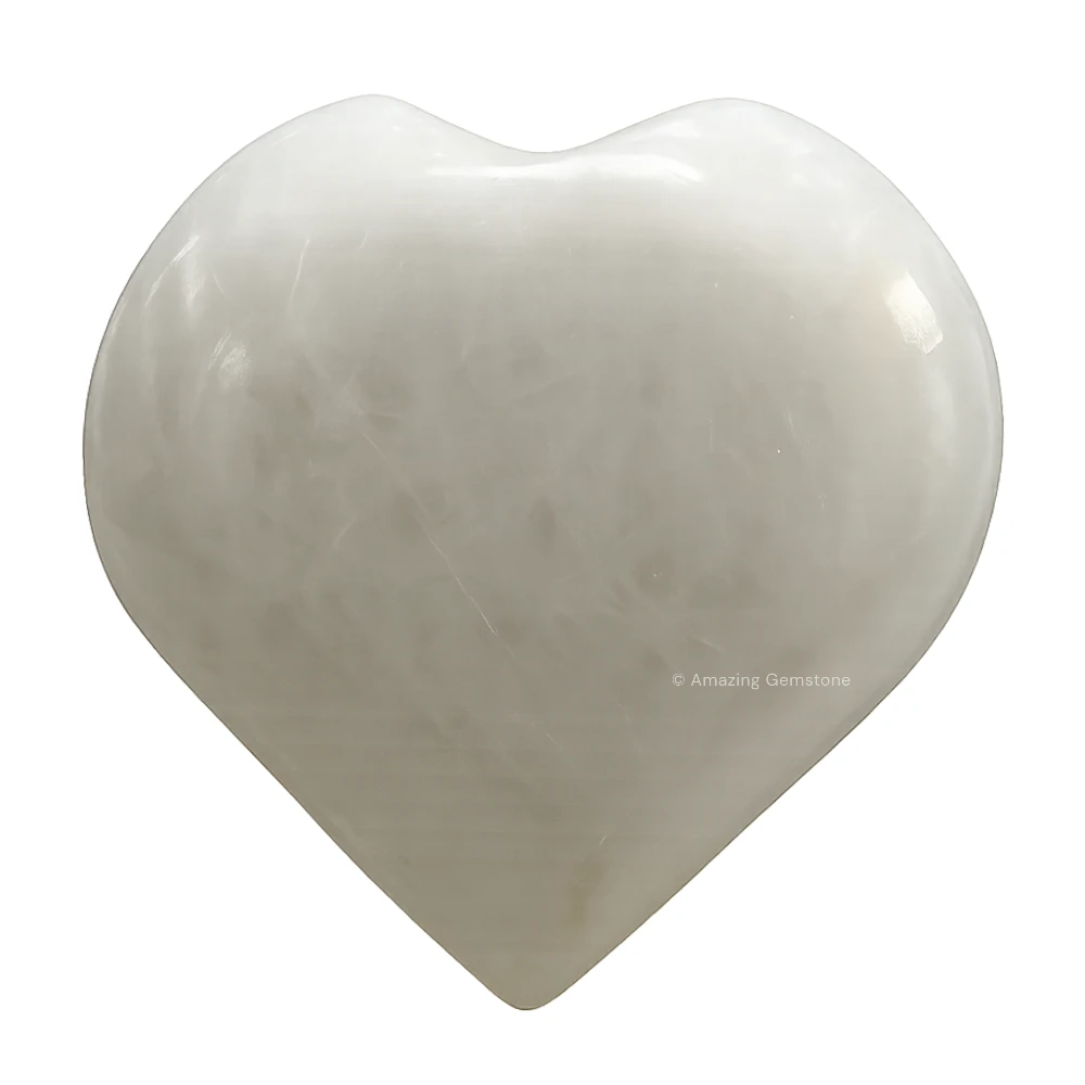 Snow White Quartz Heart