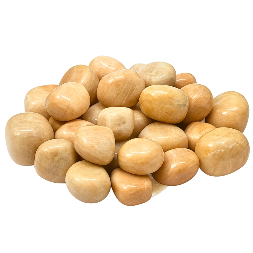 Tumbled Cream Moonstone Crystals Stones (1000+ Carats)