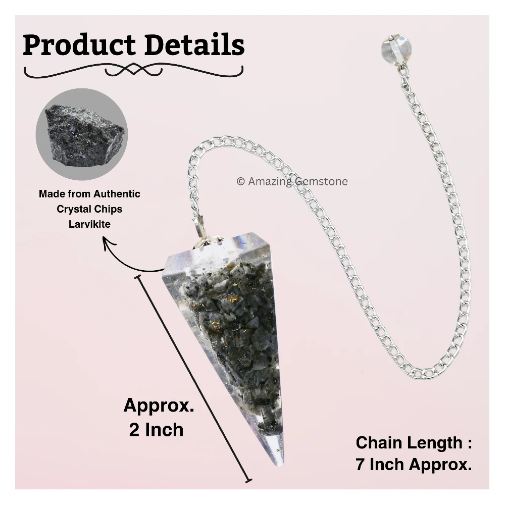 Larvikite Orgone Pendulum