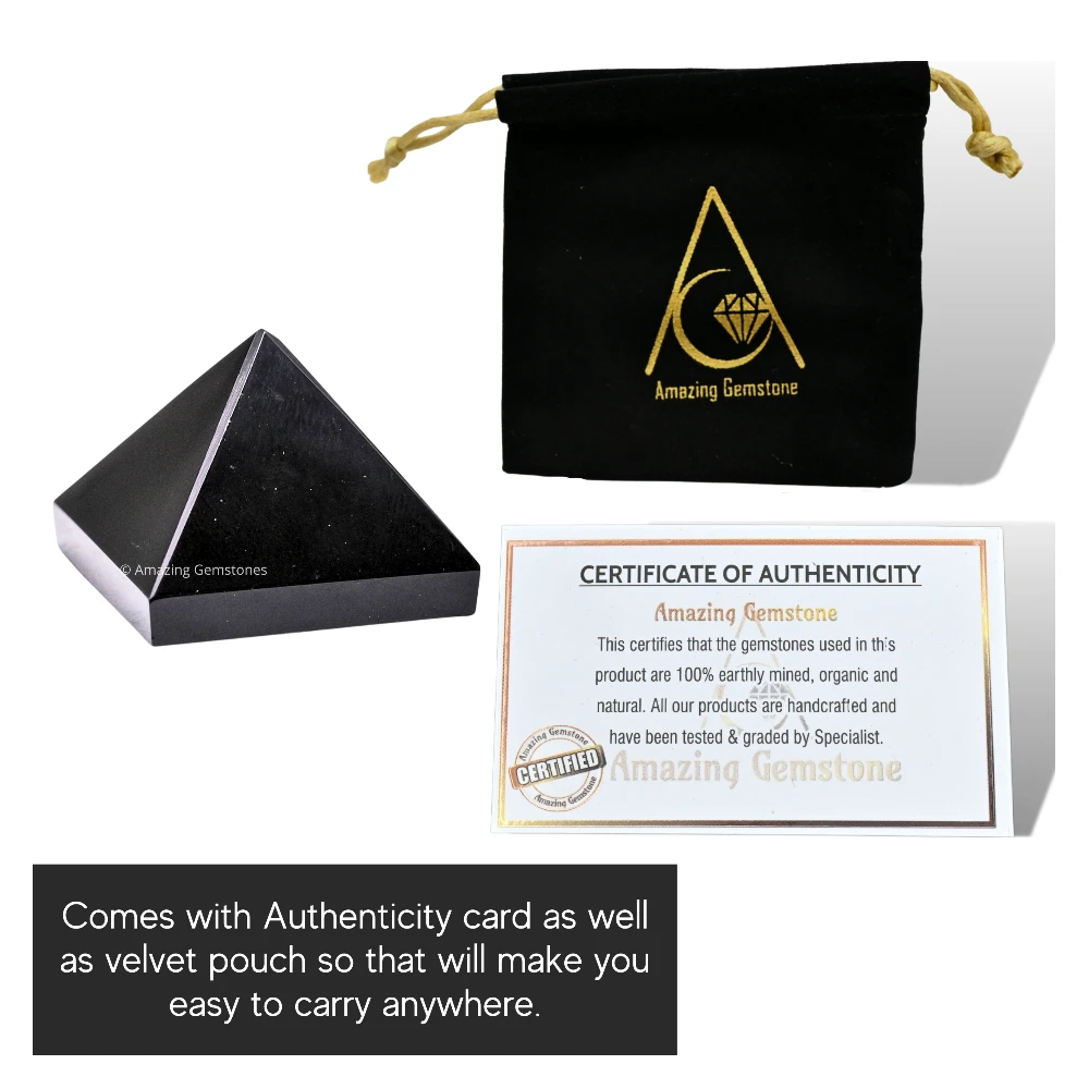 Black Obsidian Pyramid (1 Inch)