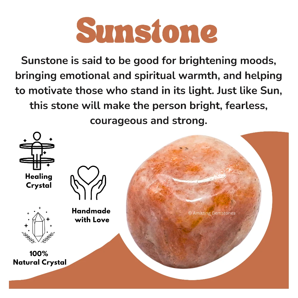 Tumbled Sunstone Crystals Stones (1000+ Carats)