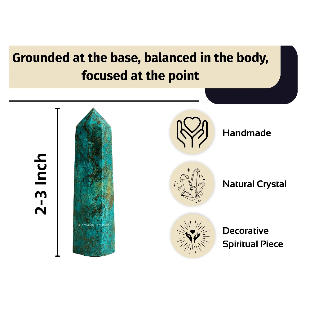 Chrysocolla Tower (2" to 3" INCH)
