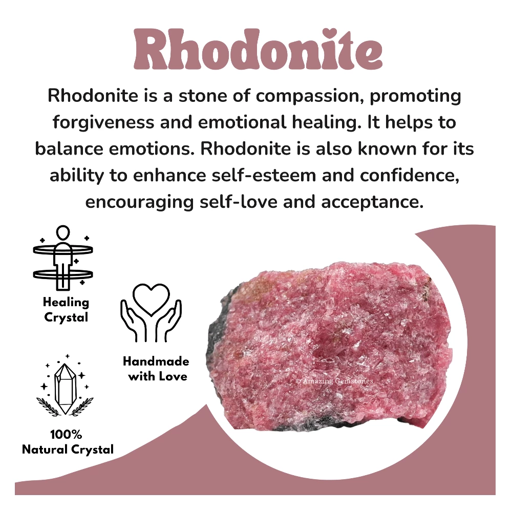 Rhodonite Raw Crystals (2 Pieces)