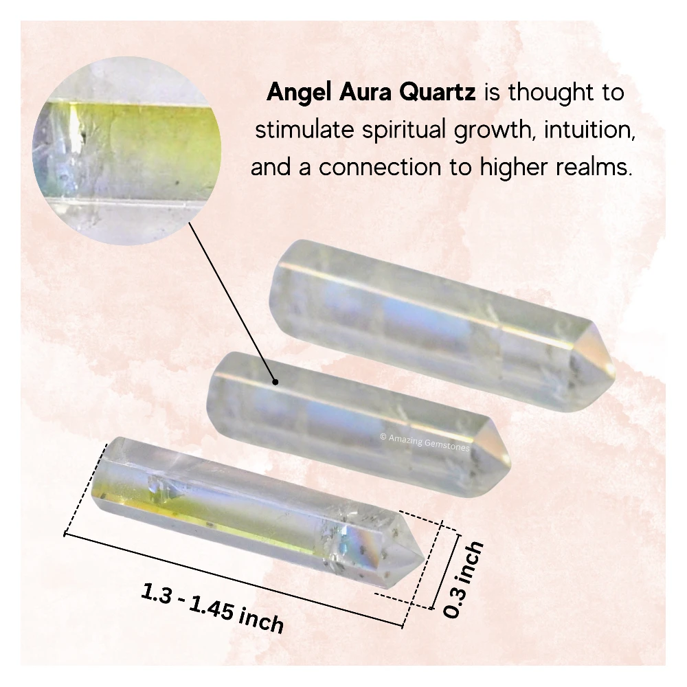 Angel Aura Quartz Pencil Points (Set of 10)