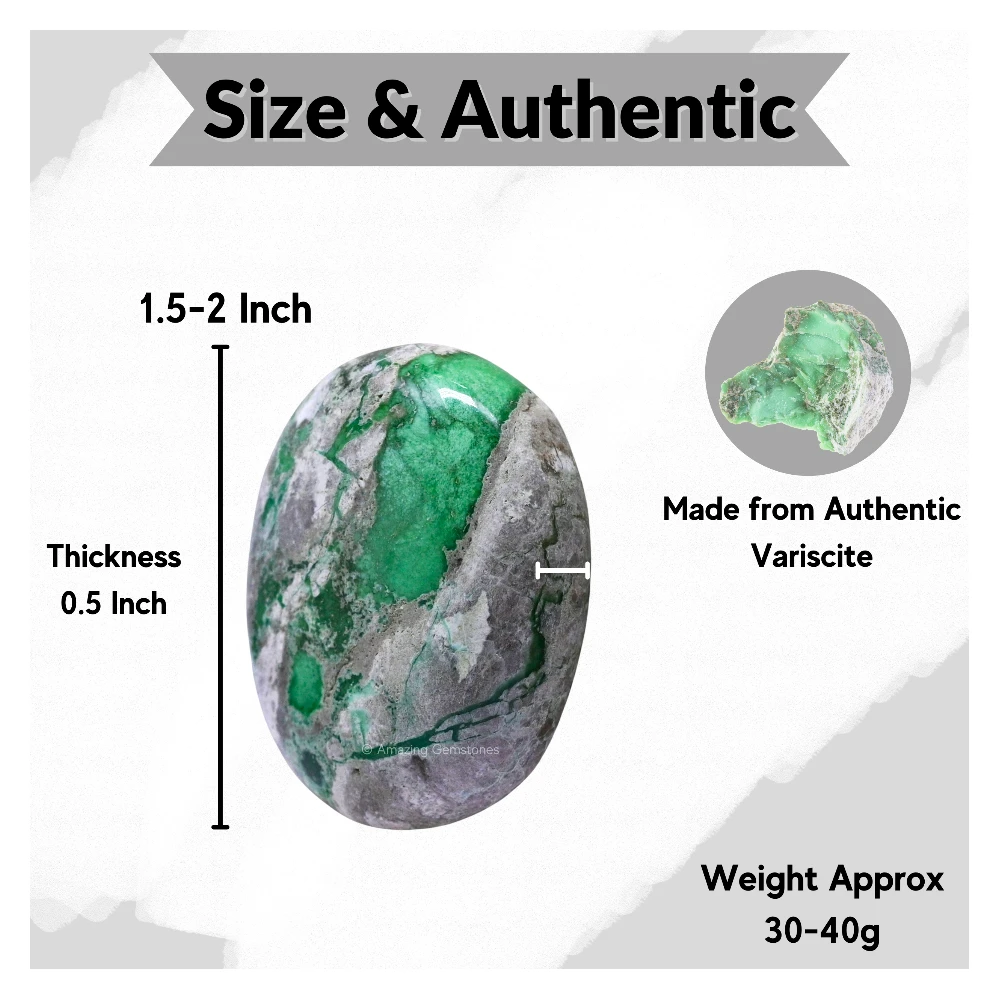Variscite Palm Stone