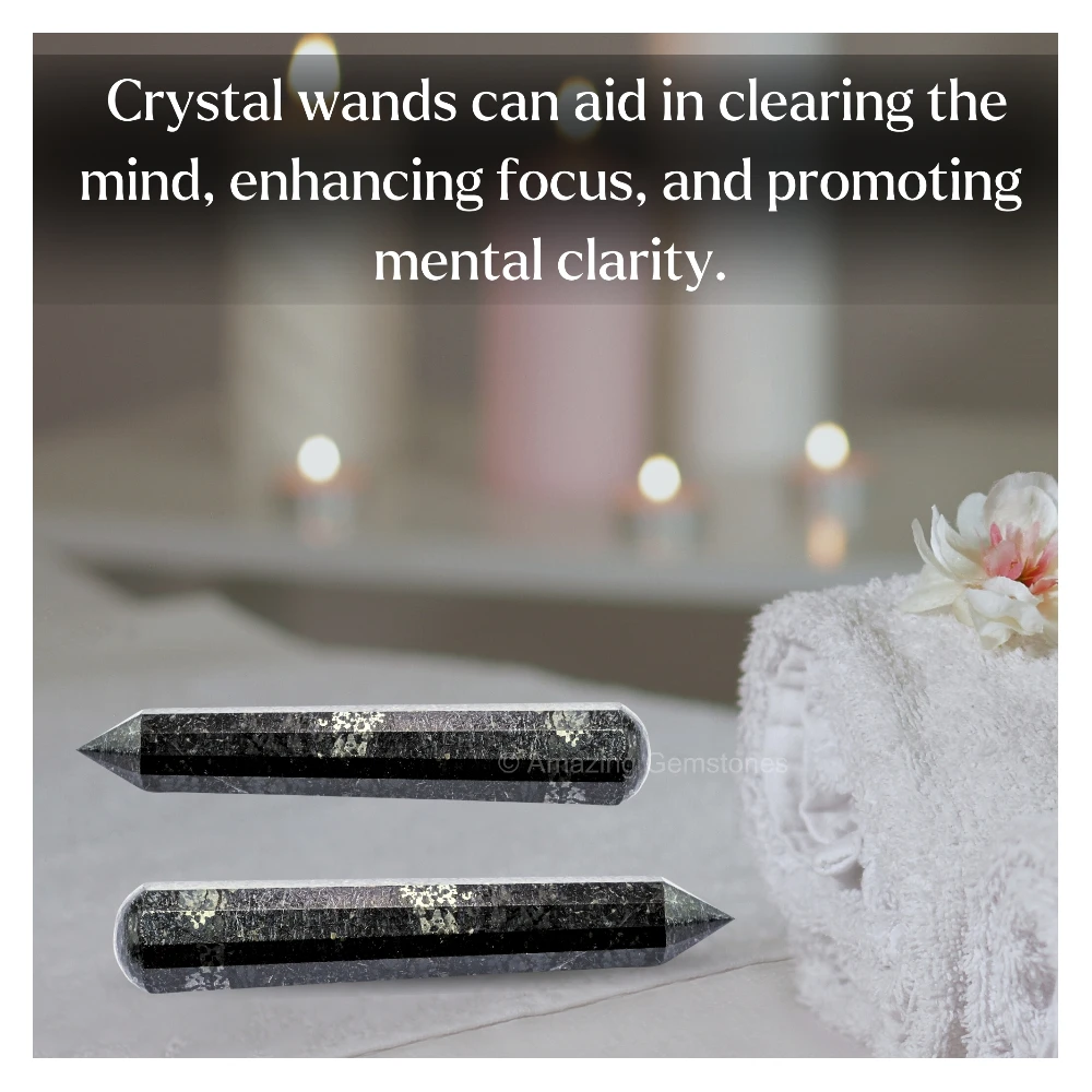 Nuummite Wand (Faceted)