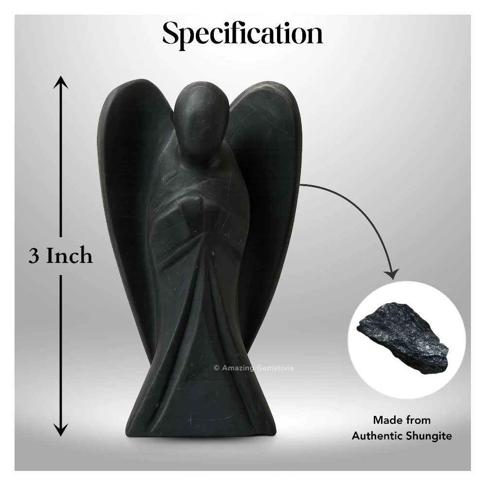 Shungite Angel Figurine (3 Inch)