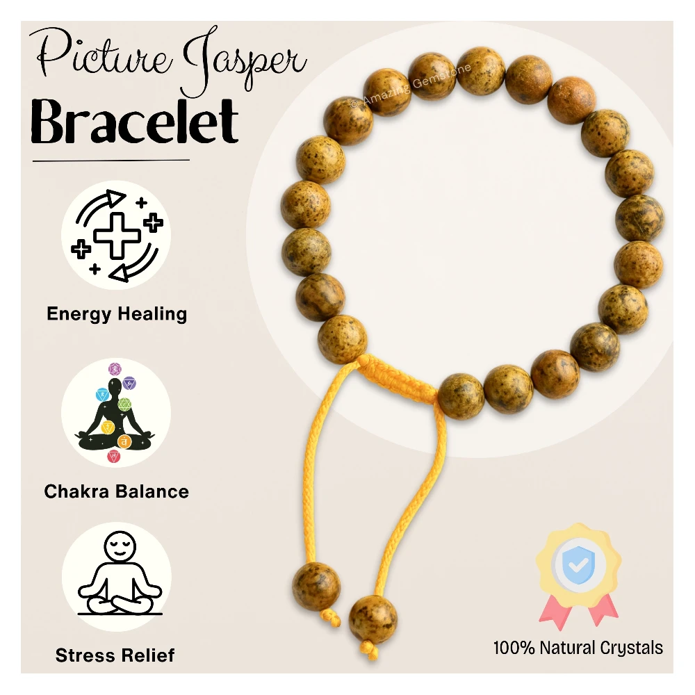 Picture Jasper Bracelet (Adjustable)