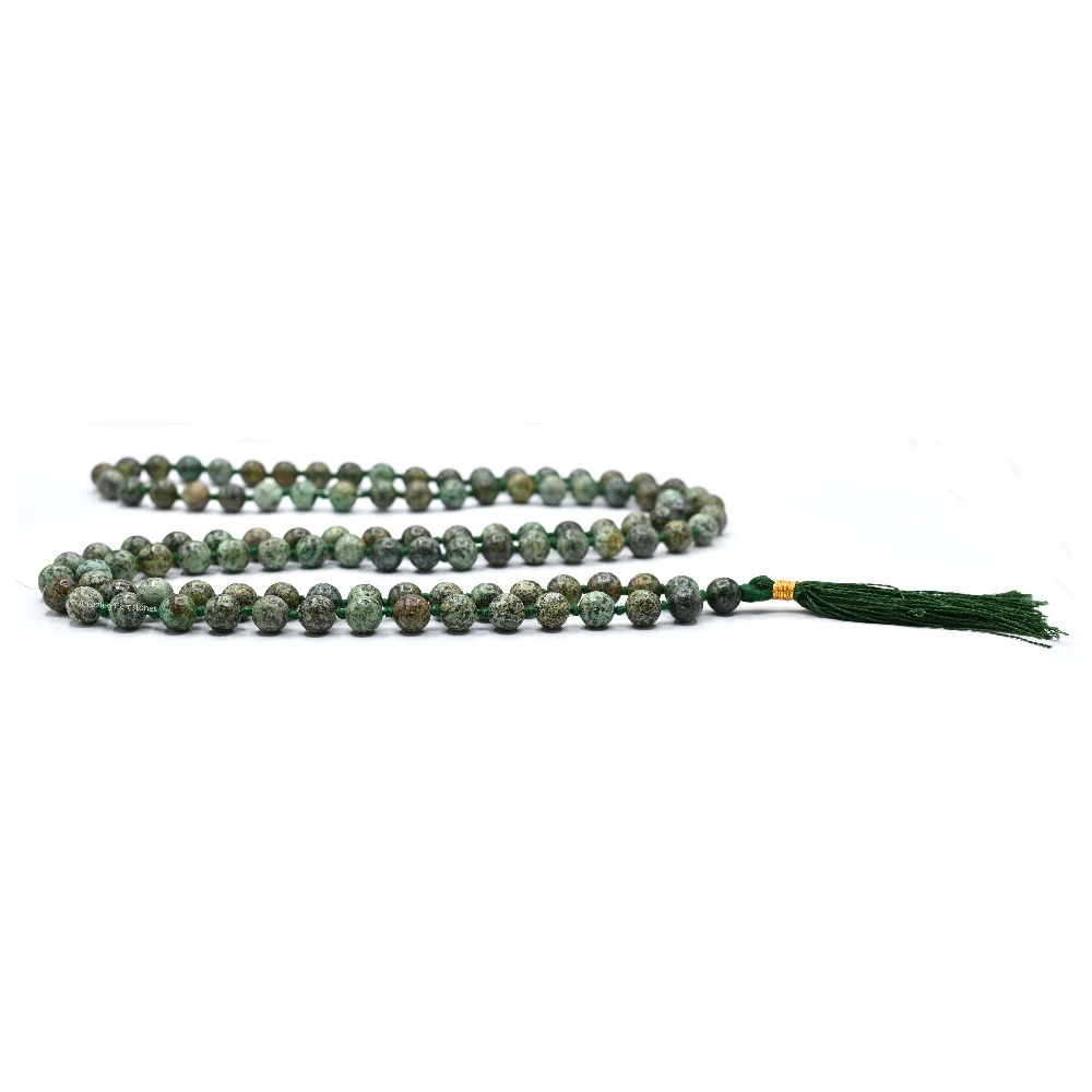 African Turquoise Mala (Hand Knotted)