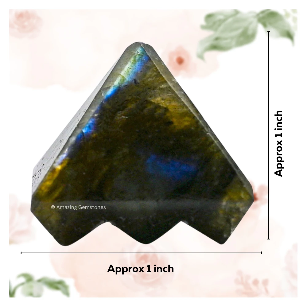 Labradorite Lemurian Pyramid - Under 9 Pyramid Plate