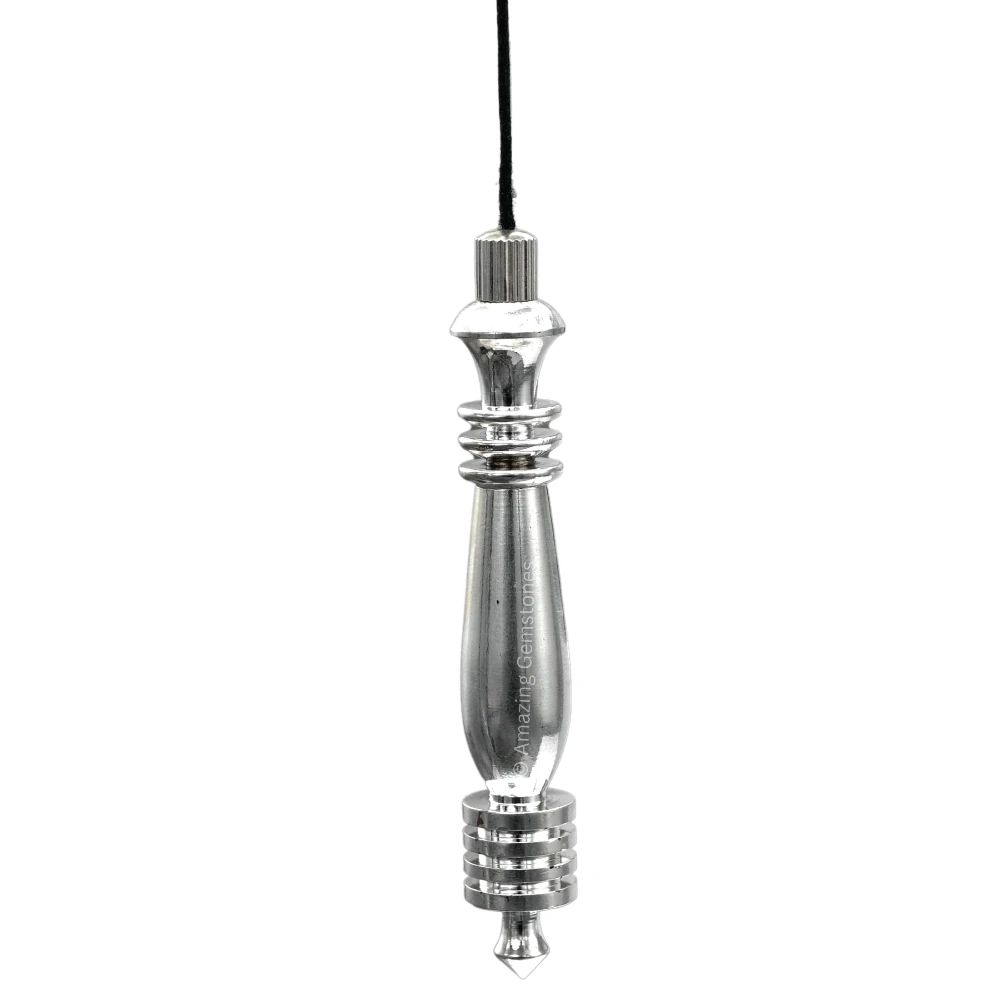 Copper Metal Pendulum - Silver Double ISIS 7 Ring Karnak (MP79)