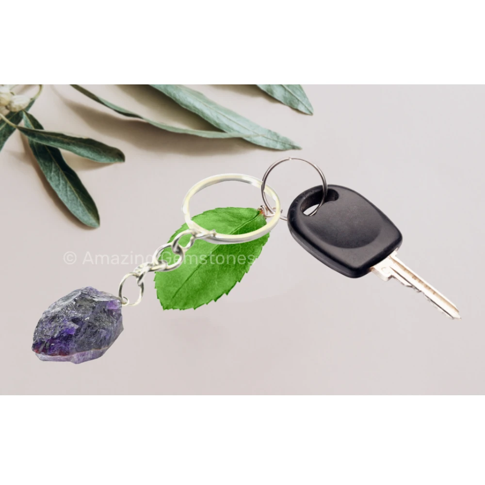 Amethyst Keychain Keys Holder (Raw)