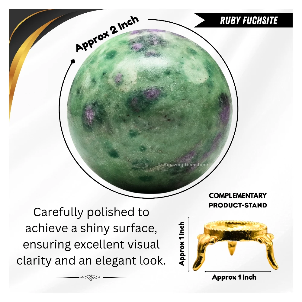 Ruby Fuchsite Sphere (2 Inch)