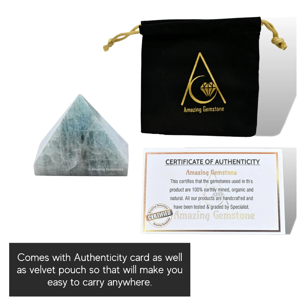 Aquamarine Pyramid (1 Inch)