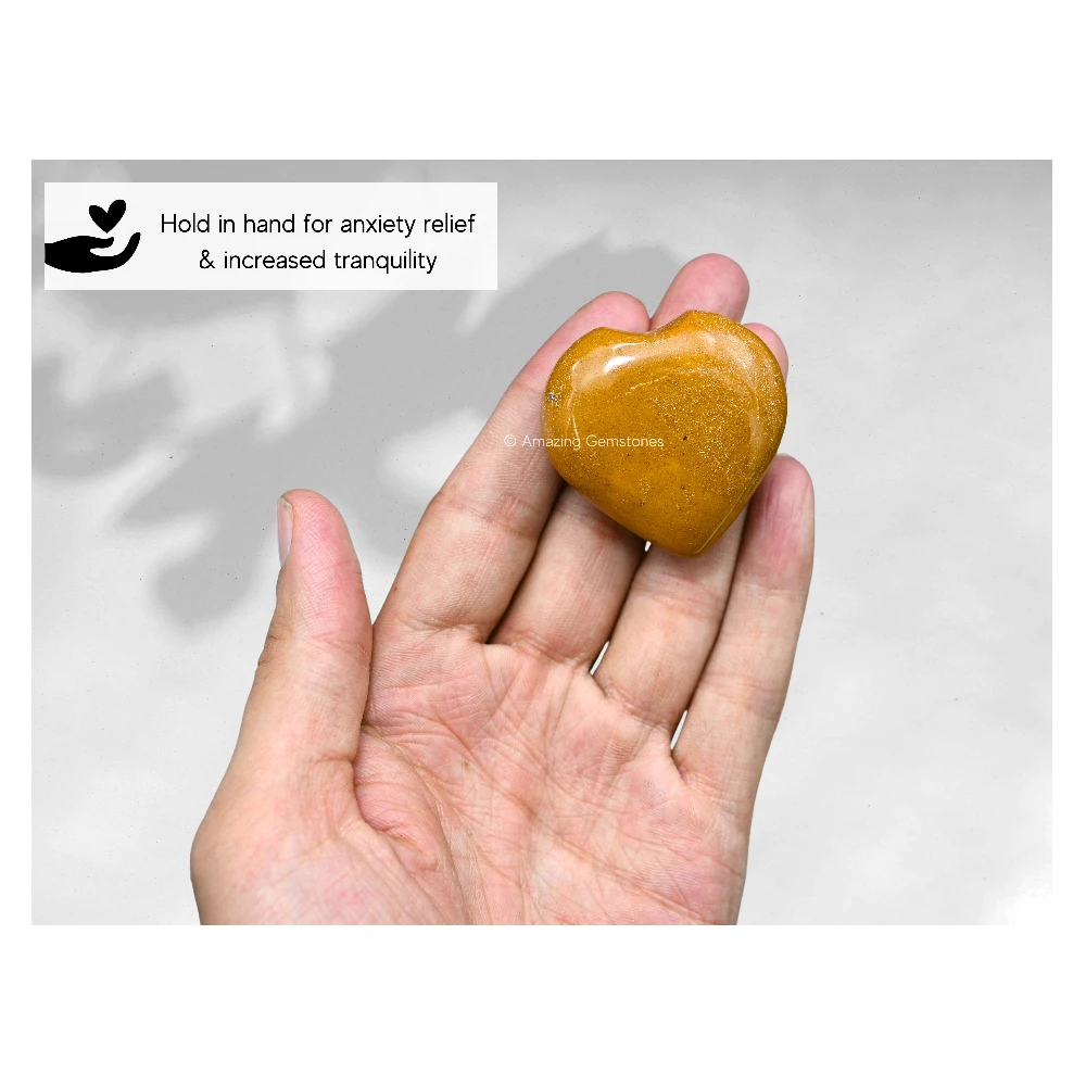Yellow Jasper Heart