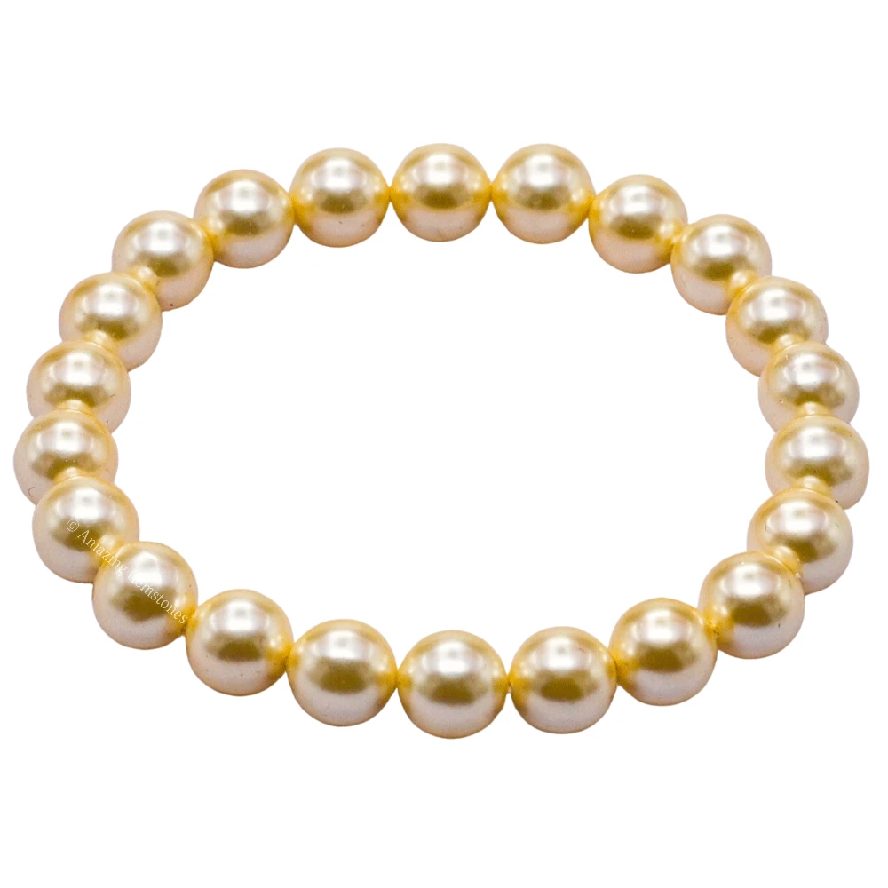 Yellow Pearl Bracelet (Strechable)