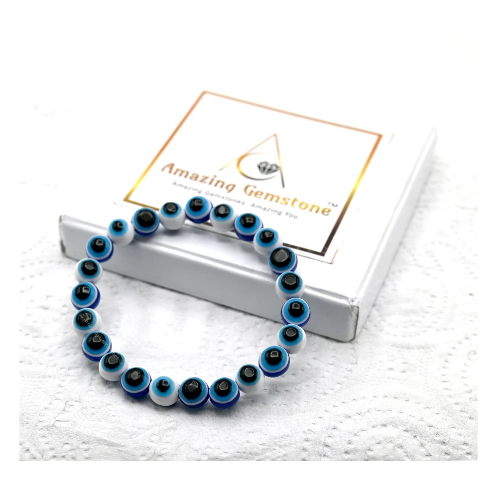 White Evil Eye Bracelet