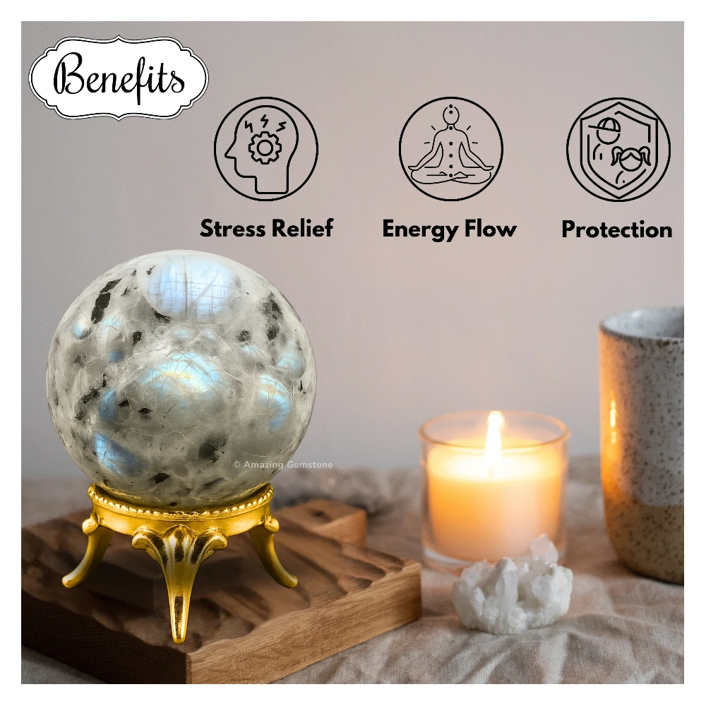 Rainbow Moonstone Sphere (2 Inch)