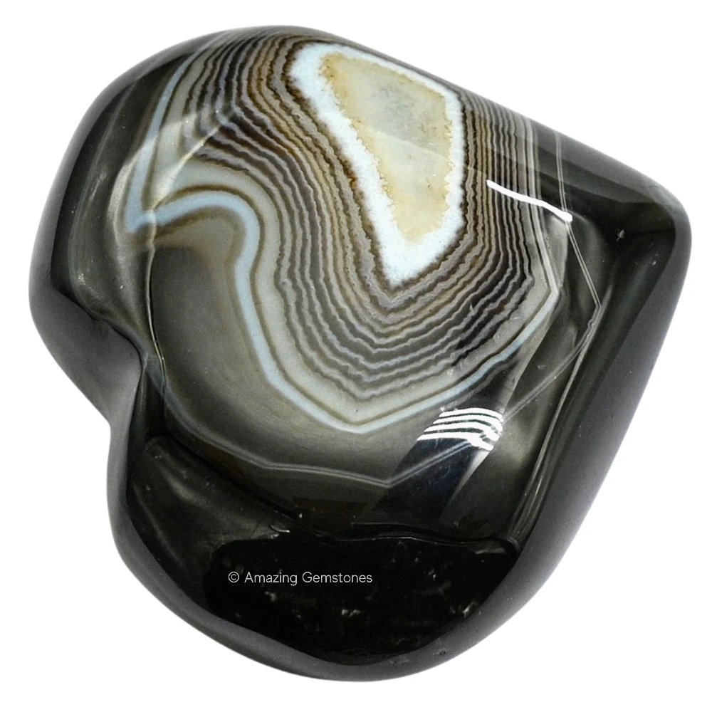 Black Onyx Agate Heart