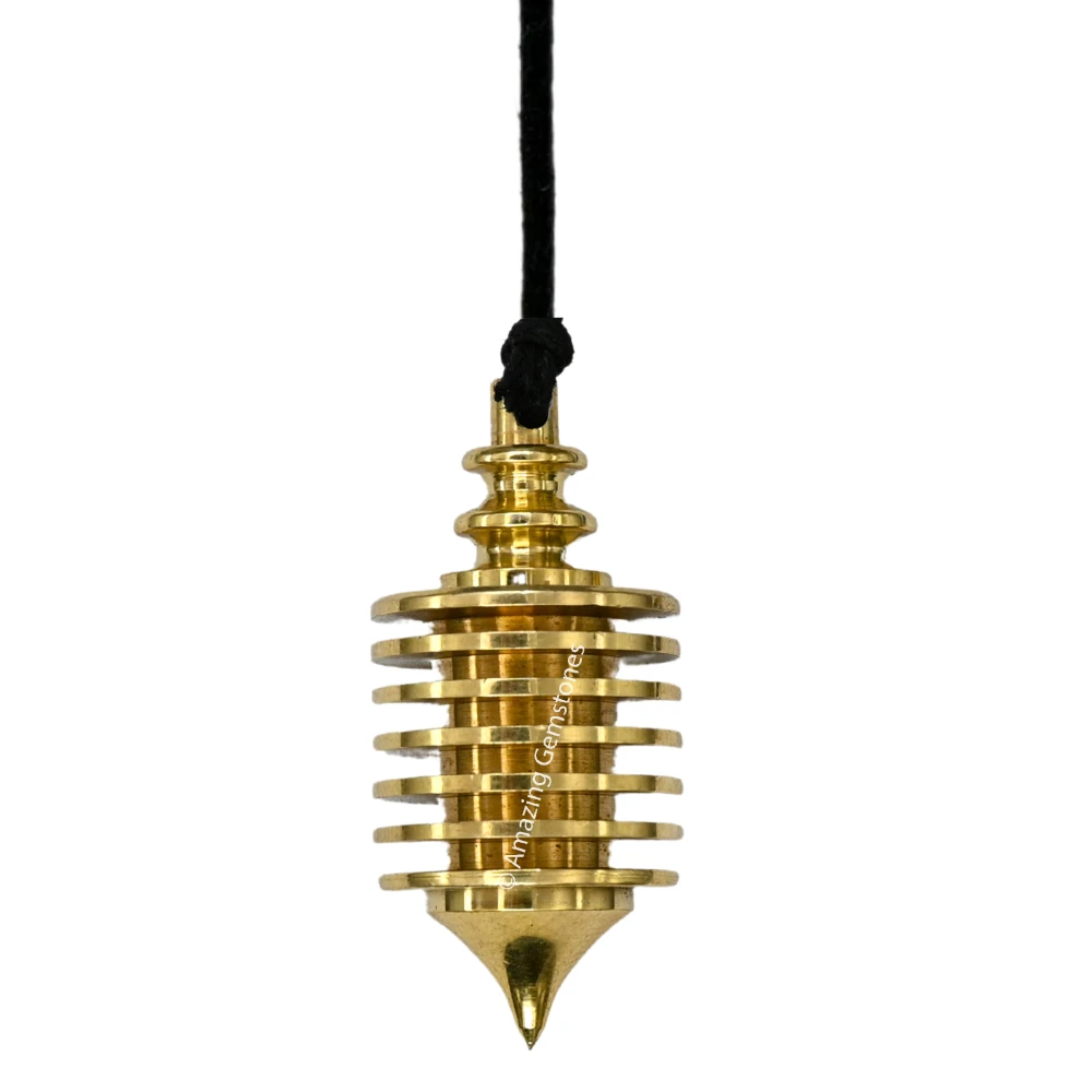 Copper Metal Pendulum - Gold Vertical Hard Coil (MP99)