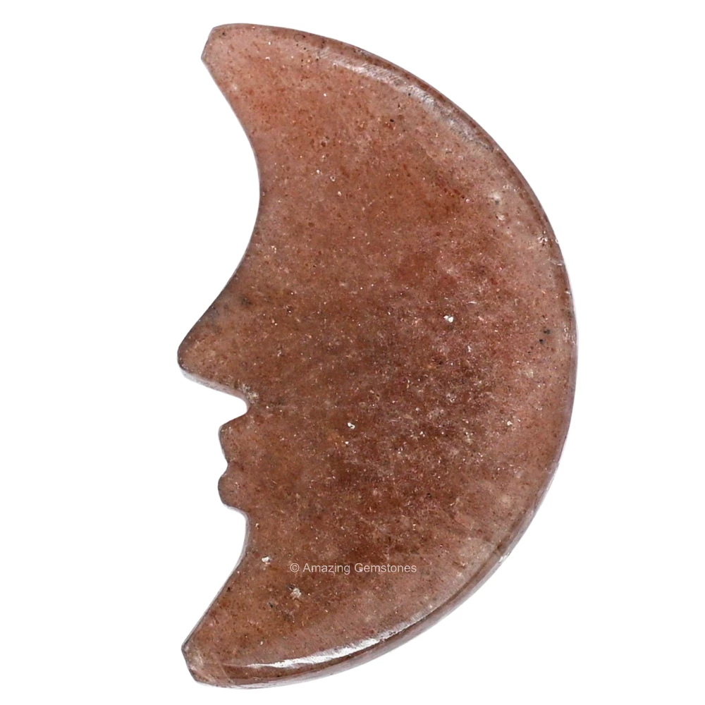 Strawberry Quartz Crescent Moon
