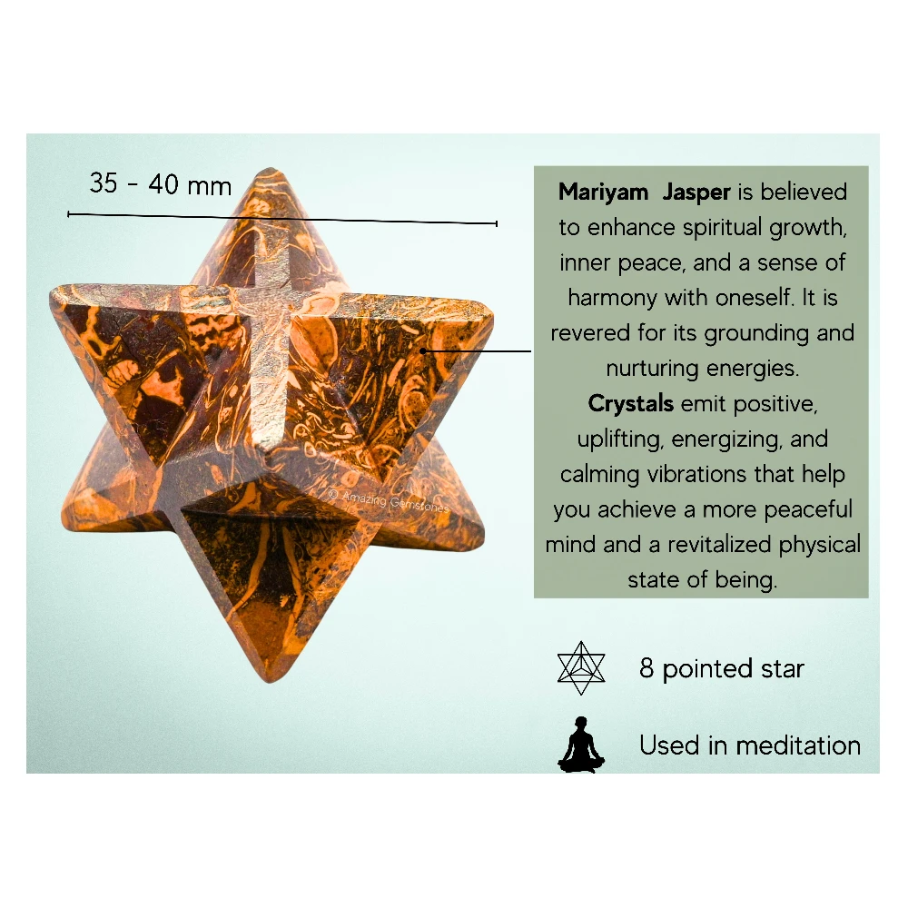 Mariyam Jasper Merkaba (30-40mm)
