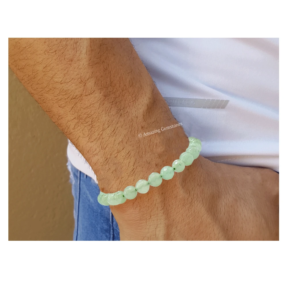 Green Aventurine Bracelet (Faceted-Stretchable)