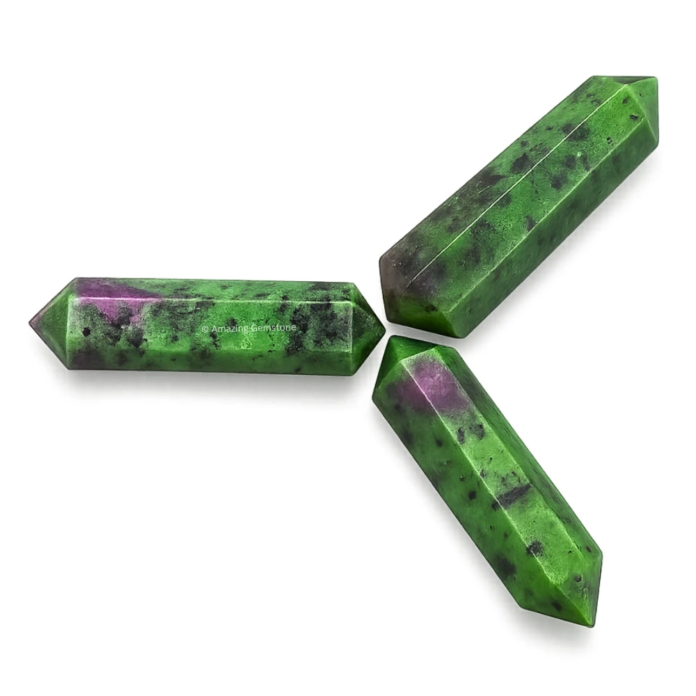 Ruby Zoisite Pencil Points (Double Terminated) (Set of 3)