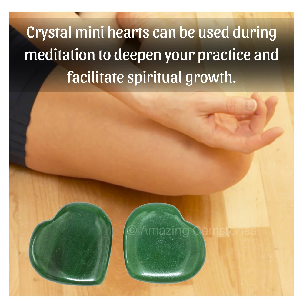 Dark Green Aventurine Heart (Pack of 2)