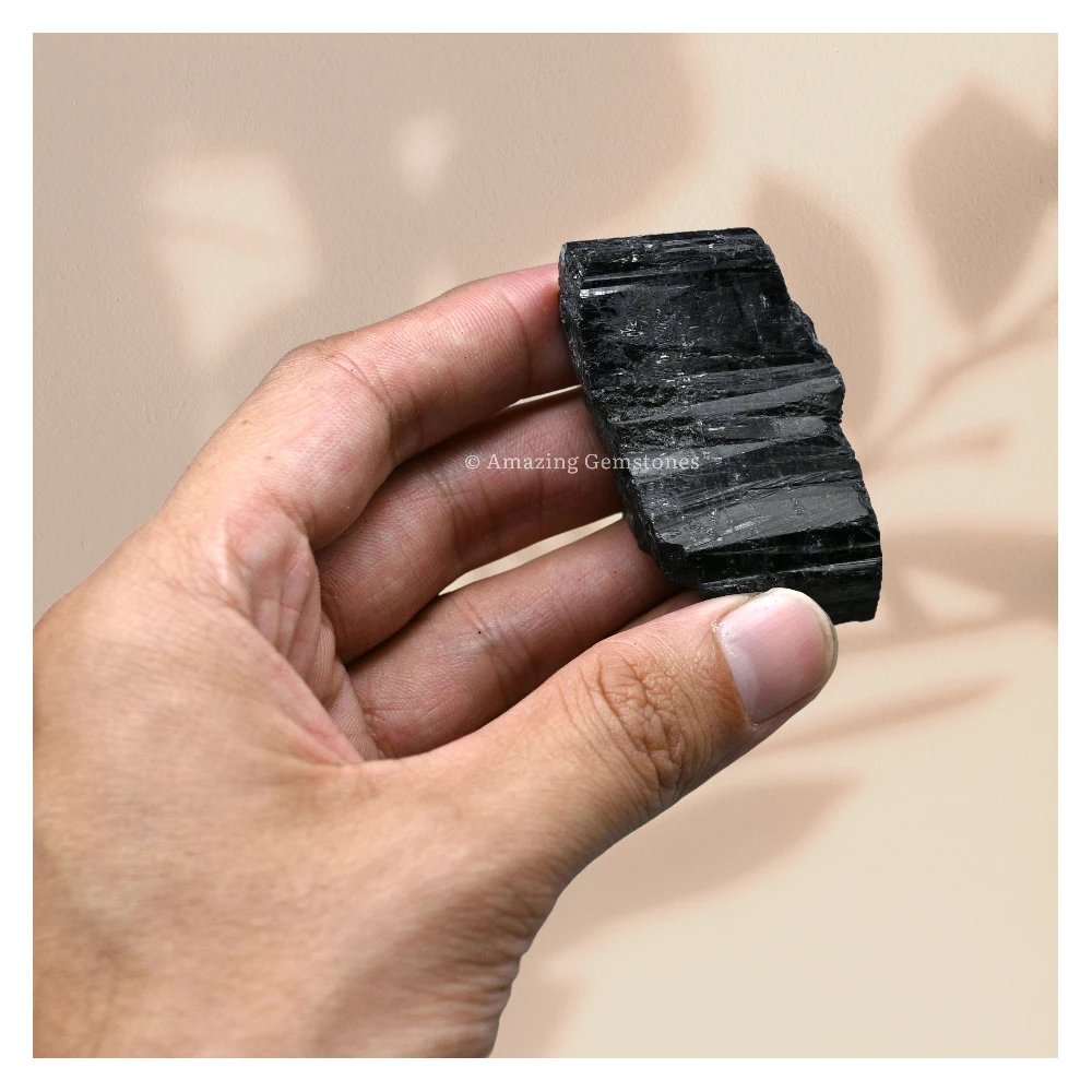 Black Tourmaline Rough Raw Crystal (1 LB Small)