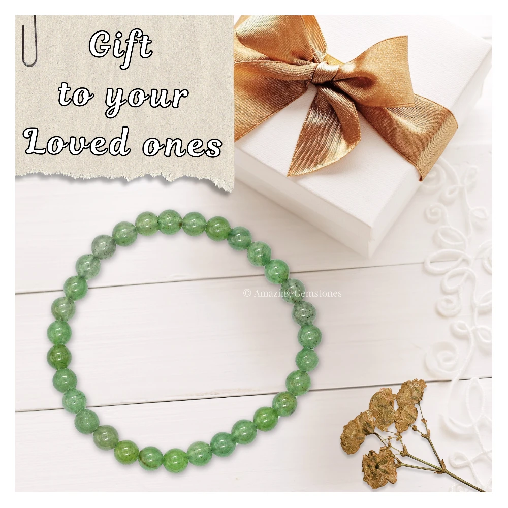Green Aventurine Healing Crystal Bracelets - 6mm Beads