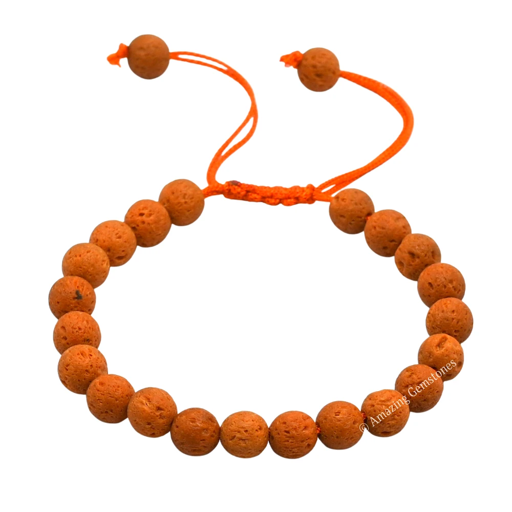 Orange Lava Bracelet (Adjustable)