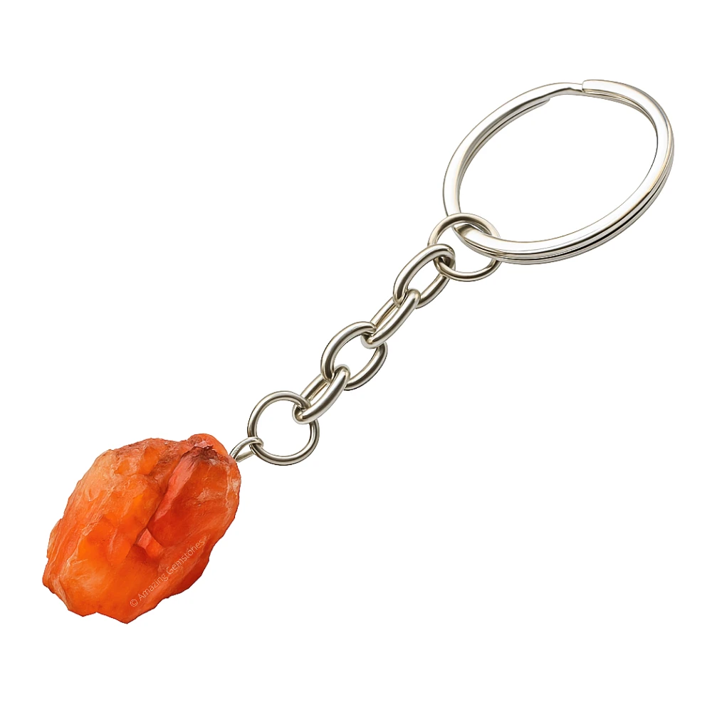 Carnelian Keychain Keys Holder (Raw)