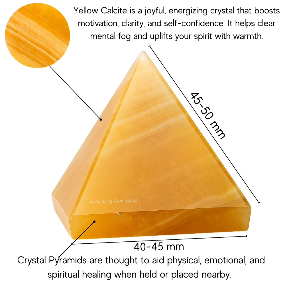Yellow Calcite Pyramid (2 Inch)