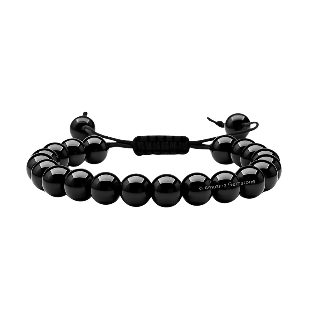 Black Obsidian Bracelet (Adjustable)