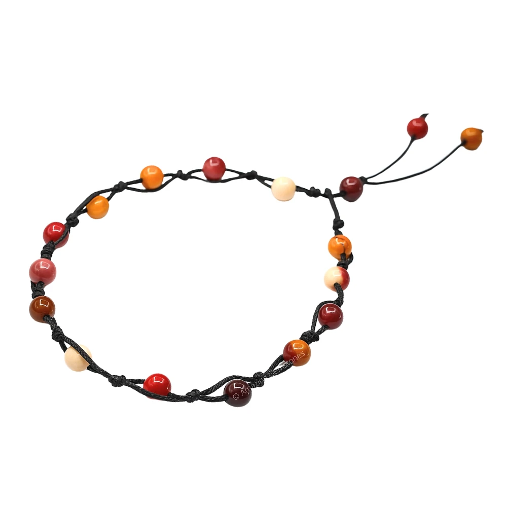 Mookaite Anklet (Hand Knotted)