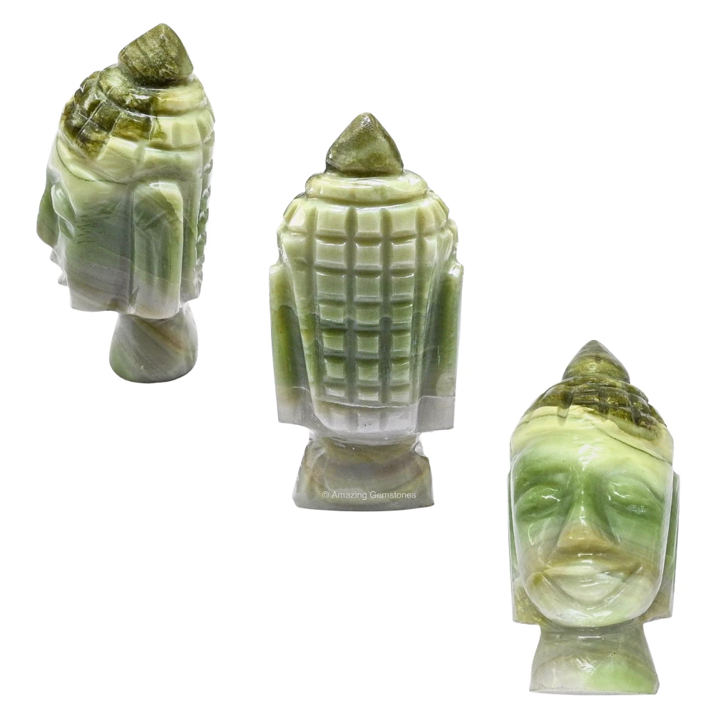 Serpentine Buddha Head