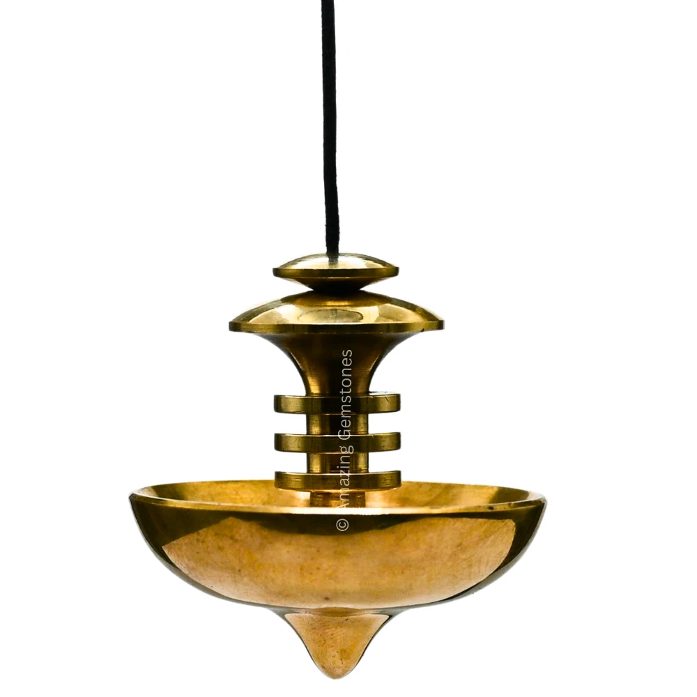 Copper Metal Pendulum - Gold Ring Plate (MP102)