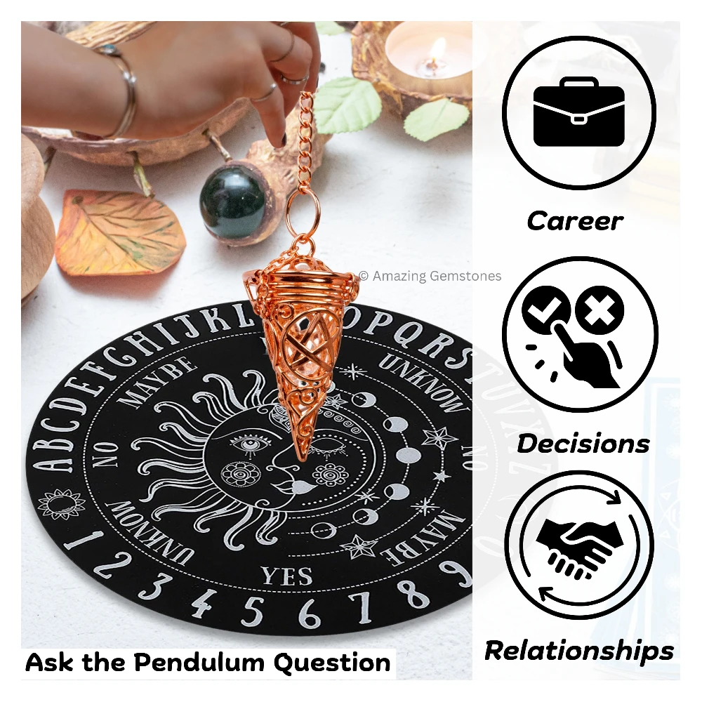 Metal Brass Pendulum - Cone Chamber Rose Gold (MP122)