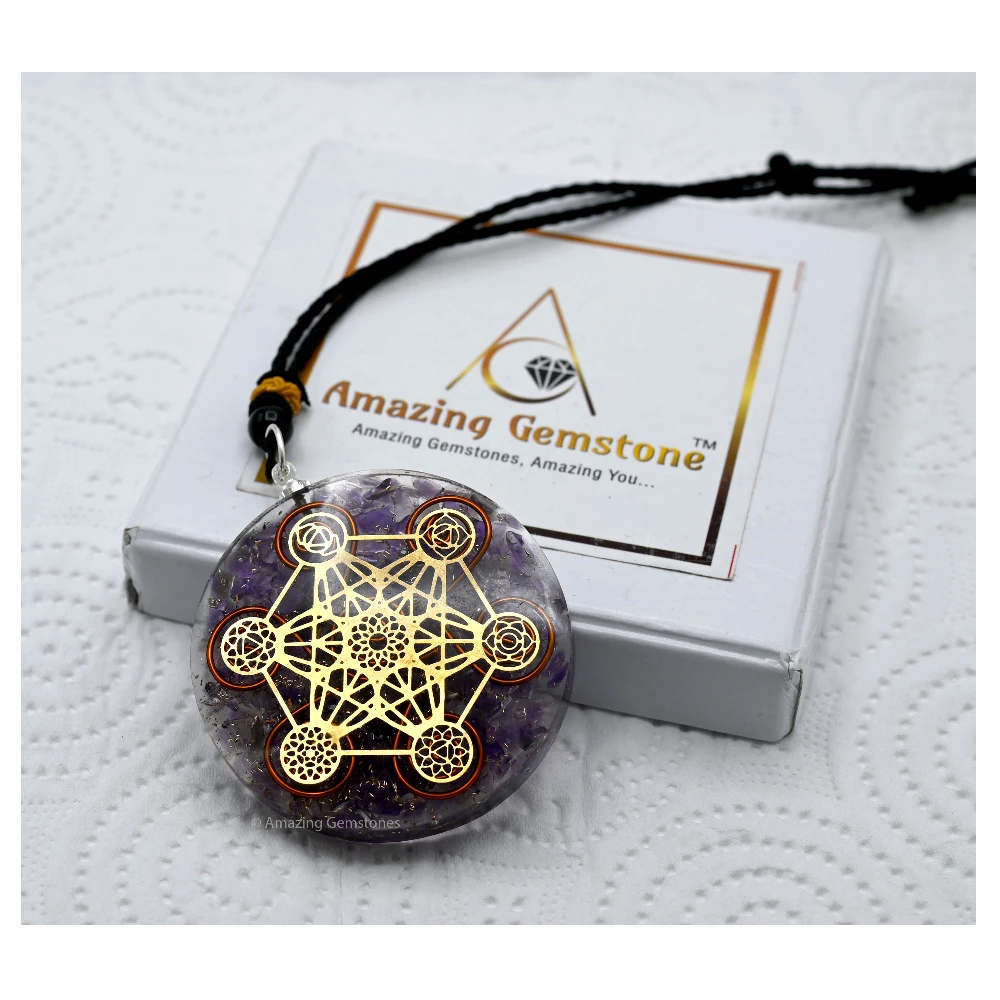 Amethyst Orgone Necklace - Metatron Chakra