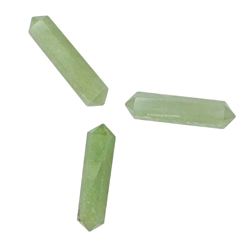 Green Aventurine Pencil Points (Double Terminated) (Set of 10)