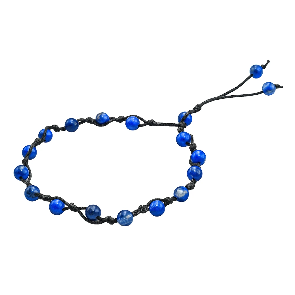 Sodalite Anklet (Hand Knotted)