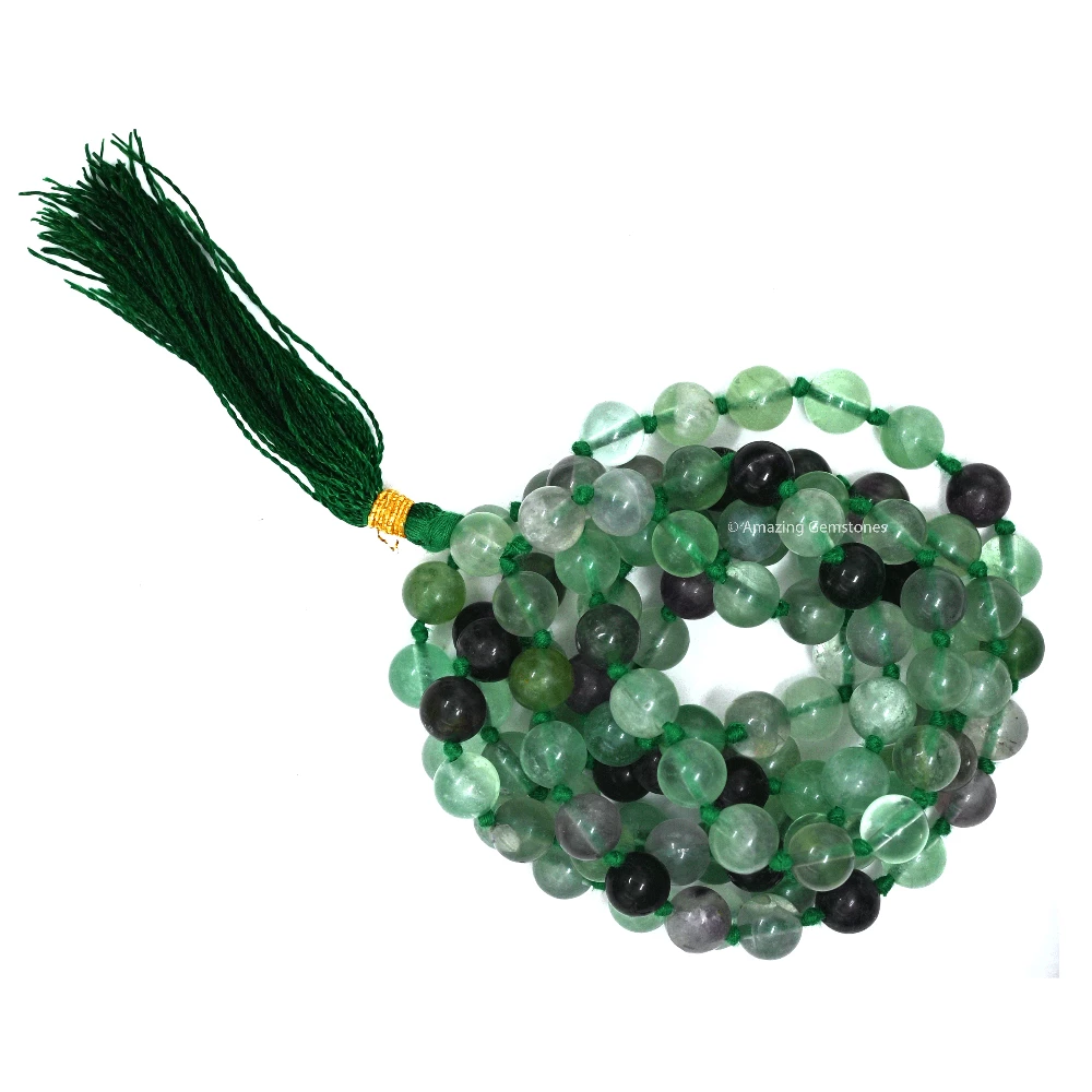 Multi Fluorite Mala (Hand Knotted)
