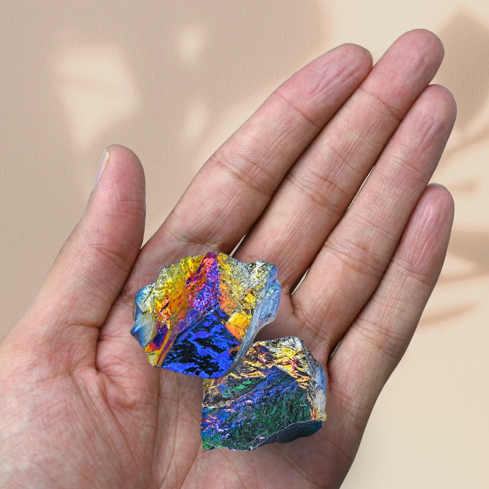 Black Titanium Aura Quartz Raw Crystals (1 LB)