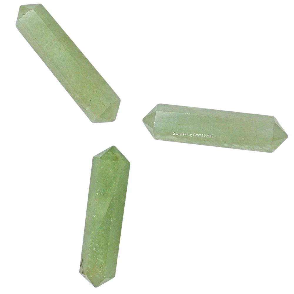 Green Aventurine Pencil Points (Double Terminated) (Set of 3)