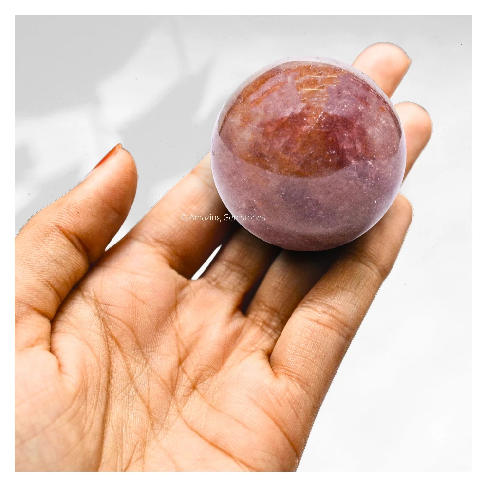 Strawberry Quartz Sphere (1.5 Inch)
